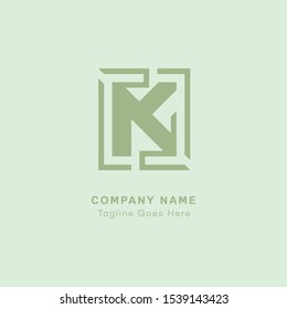 Minimal vecotr graphic alphabet symbol. Letter K logos
