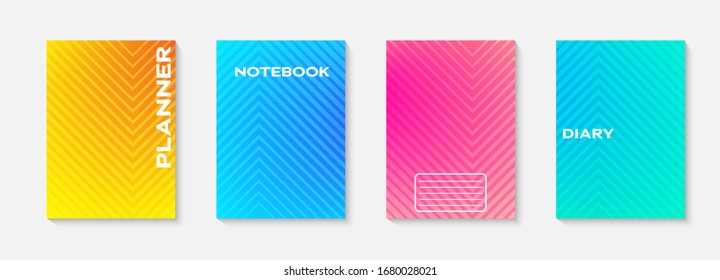Minimal vector abstract cover notebook design. Planner and diary cover for print. Abstract design for copybook brochures and school books. Notebook paper. Brochure, book, magazine template
