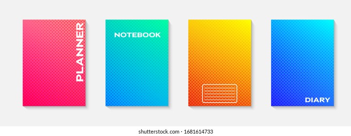 Minimal vector abstract cover notebook design. Planner and diary cover for print. Abstract design for copybook brochures and school books. Notebook paper. Brochure, book, magazine template