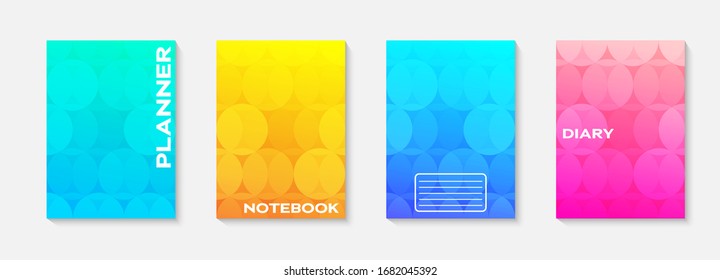 Minimal vector abstract cover notebook design. Planner and diary cover for print. Abstract design for copybook brochures and school books. Notebook paper. Brochure, book, magazine template