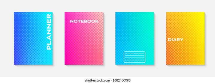 Minimal vector abstract cover notebook design. Planner and diary cover for print. Abstract design for copybook brochures and school books. Notebook paper. Brochure, book, magazine template