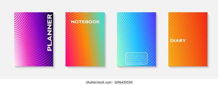 Minimal vector abstract cover notebook design. Planner and diary cover for print. Abstract design for copybook brochures and school books. Notebook paper. Brochure, book, magazine template.