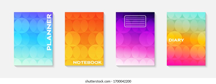 Minimal vector abstract cover notebook design. Planner and diary cover for print. Abstract design for copybook brochures and school books. Notebook paper. Brochure, book, magazine template.
