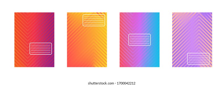 Minimal vector abstract cover notebook design. Planner and diary cover for print. Abstract design for copybook brochures and school books. Notebook paper. Brochure, book, magazine template.