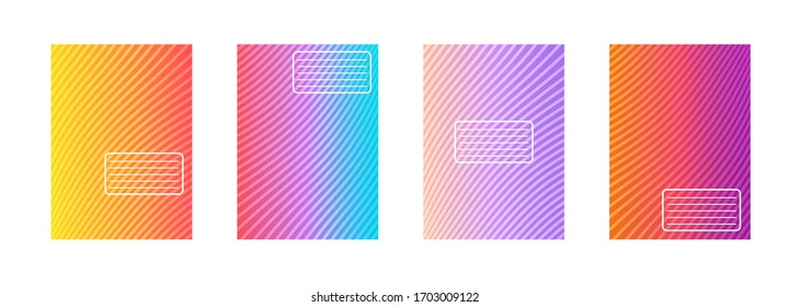 Minimal vector abstract cover notebook design. Planner and diary cover for print. Abstract design for copybook brochures and school books. Notebook paper. Brochure, book, magazine template.