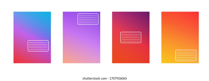 Minimal vector abstract cover notebook design. Planner and diary cover for print. Abstract design for copybook brochures and school books. Notebook paper. Brochure, book, magazine template.
