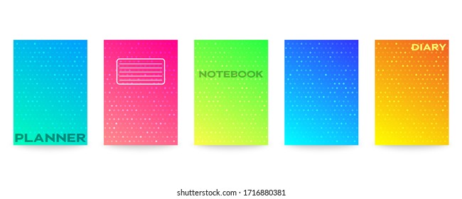 Minimal vector abstract cover notebook design. Planner and diary cover for print. Abstract design for copybook brochures and school books. Notebook paper. Brochure, book, magazine template.