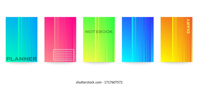 Minimal vector abstract cover notebook design. Planner and diary cover for print. Abstract design for copybook brochures and school books. Notebook paper. Brochure, book, magazine template.