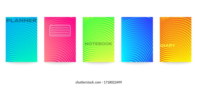 Minimal vector abstract cover notebook design. Planner and diary cover for print. Abstract design for copybook brochures and school books. Notebook paper. Brochure, book, magazine template.