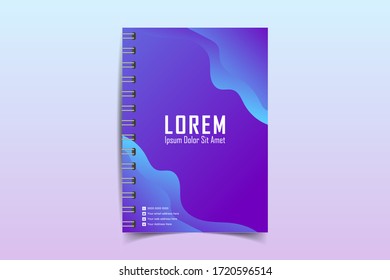 Minimal vector abstract cover notebook design. Planner and diary cover for print. Abstract design for copybook brochures and school books. Notebook paper. Brochure, book, magazine template.