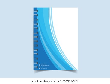 Minimal vector abstract cover notebook design. Planner and diary cover for print. Abstract design for copybook brochures and school books. Notebook paper. Brochure, book, magazine template.