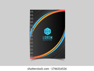 Minimal vector abstract cover notebook design. Planner and diary cover for print. Abstract design for copybook brochures and school books. Notebook paper. Brochure, book, magazine template.