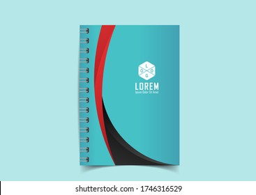 Minimal vector abstract cover notebook design. Planner and diary cover for print. Abstract design for copybook brochures and school books. Notebook paper. Brochure, book, magazine template.