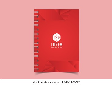Minimal vector abstract cover notebook design. Planner and diary cover for print. Abstract design for copybook brochures and school books. Notebook paper. Brochure, book, magazine template.