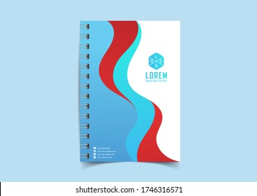 Minimal vector abstract cover notebook design. Planner and diary cover for print. Abstract design for copybook brochures and school books. Notebook paper. Brochure, book, magazine template.