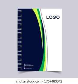 Minimal vector abstract cover notebook design. Planner and diary cover for print. Abstract design for copybook brochures and school books. Notebook paper. Brochure, book, magazine template.