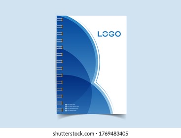 Minimal vector abstract cover notebook design. Planner and diary cover for print. Abstract design for copybook brochures and school books. Notebook paper. Brochure, book, magazine template.