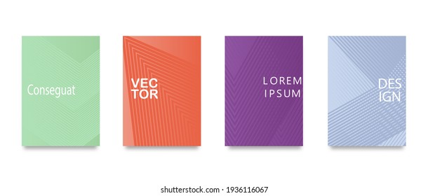 Minimal Vector Abstract Cover Notebook Design. Planner And Diary Cover For Print.