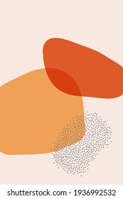 Minimal vector abstract wall arts. Hand draw shape and dots design for wall framed prints, canvas prints, poster, home