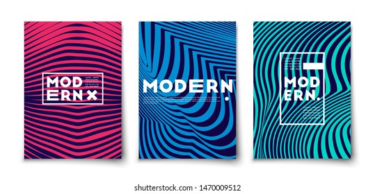 Minimal vector acrylic paint liquid marble texture covers design set mockup. Abstract fluid arts with halftone gradients