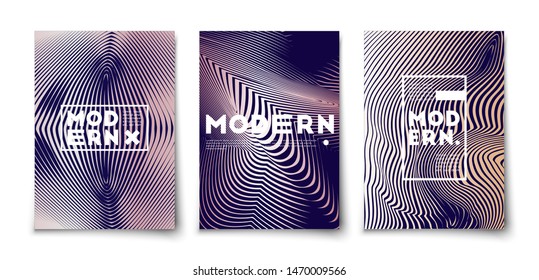 Minimal vector acrylic paint liquid marble texture covers design set mockup. Abstract fluid arts with halftone gradients