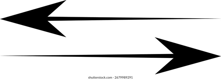 Minimale Vektorpfeil-Doodles Art Illustration Design