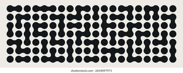 Minimal vector background with abstract dot and metaball shapes. Modern geometric texture with bubble forms. Perfect for tech design, UI, posters, and creative projects.
