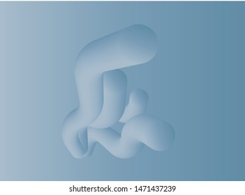Minimal vector background design with pastel fluid shapes