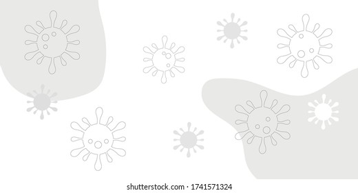 minimal vector background with different forms of coronovirus molecule