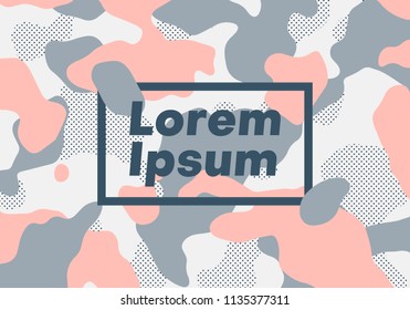 Minimal vector background with modern camouflage shapes. Landing page header design