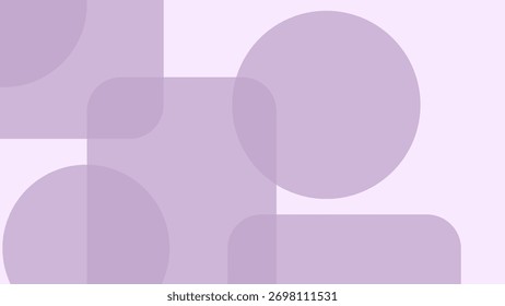 Fundo de vetor mínimo com sobreposição de círculos pastel e retângulos no Tom Lavanda Digital