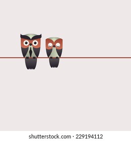 Minimal Vector backgrounds with couple of owls on the branch 
