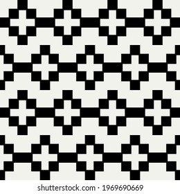 Minimal vector black ornament. Monochorme and simple pattern.