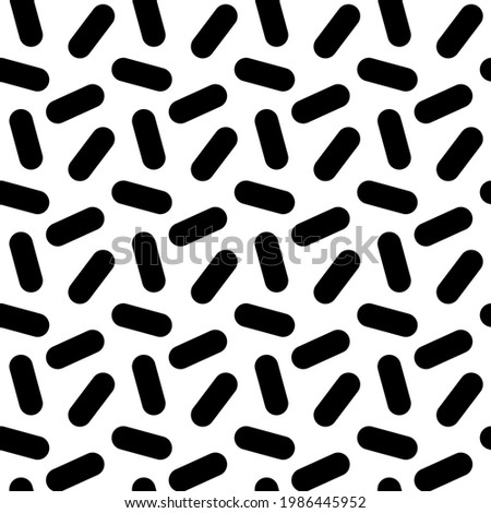 Minimal vector black and white memphis patter. Repeatable monochromatic seamless pattern.