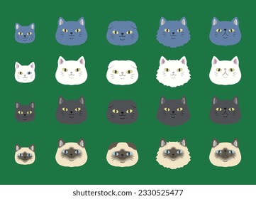 minimal vector cat collection ,lovely cat meow meow it's here