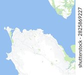 Minimal vector city map of Freetown with streets, districts and road network