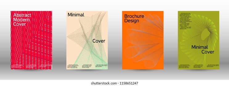 Minimal vector cover design with abstract gradient linear waves. Fashionable style.  Suitable for creating a fashionable abstract cover, banner, poster.