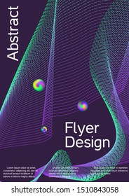 Minimal vector cover design with abstract gradient linear waves. Cover design. 