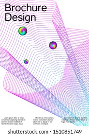 Minimal vector cover design with abstract gradient linear waves. Cover design. Suitable for creating a fashionable abstract cover