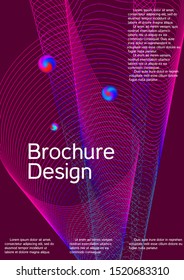 Minimal vector cover design with abstract gradient linear waves. Cover design. Sound flyer for creating a fashionable abstract cover, banner, poster, booklet.