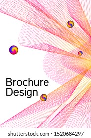Minimal vector cover design with abstract gradient linear waves. Cover design. Vector sound flyer for creating a fashionable abstract cover, banner, poster, booklet.