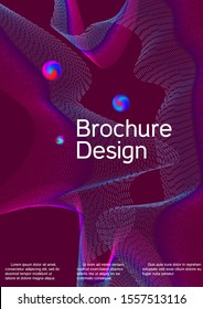 Minimal vector cover design with abstract gradient linear waves. Cover design. Suitable for creating a fashionable abstract cover, banner, poster, booklet.