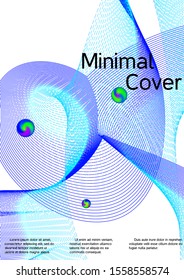 Minimal vector cover design with abstract gradient linear waves. Cover design. Future template for the design of the background of albums, business brochures, banner, poster.