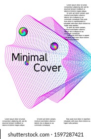 Minimal vector cover design with abstract gradient linear waves. Cover design. Future template for the design of the background of albums, business brochures, banner, poster.