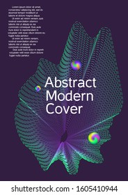 Minimal vector cover design with abstract gradient linear waves. Cover design. Suitable for creating a fashionable abstract cover, banner, poster, booklet.