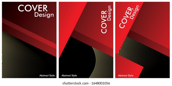 Minimal vector cover design with abstract gradient linear waves. Cover design. A set of modern abstract covers. Minimal vector cover design with abstract lines.