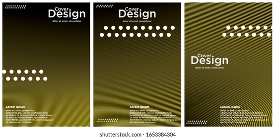 Minimal vector cover design with abstract gradient linear waves. Cover design. A set of modern abstract covers. Minimal vector cover design with abstract lines.