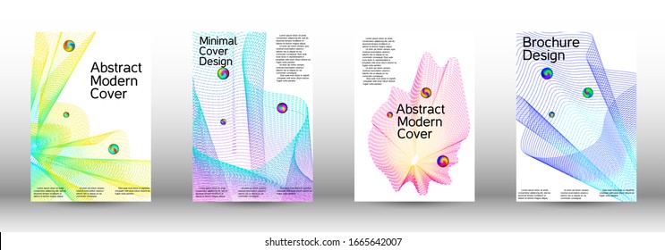 Minimal vector cover design with abstract gradient linear waves. 