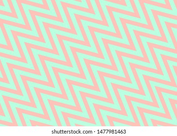 Minimal vector cover design. Green zigzag on pink backgrounds as a modern pattern for design.Creative backgrounds from modern forms to design of fashionable abstract works, banners, posters, booklets.