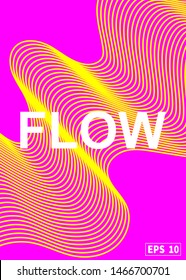 Minimal vector cover design. Smooth yellow pink backgrounds as a modern template for design. Fluid creative backgrounds from contemporary forms to design fashion abstract artwork, banners, posters